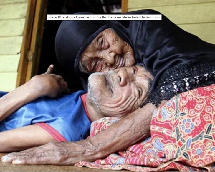 Diese 101-Jährige kümmert sich voller Liebe um ihren behinderten Sohn 