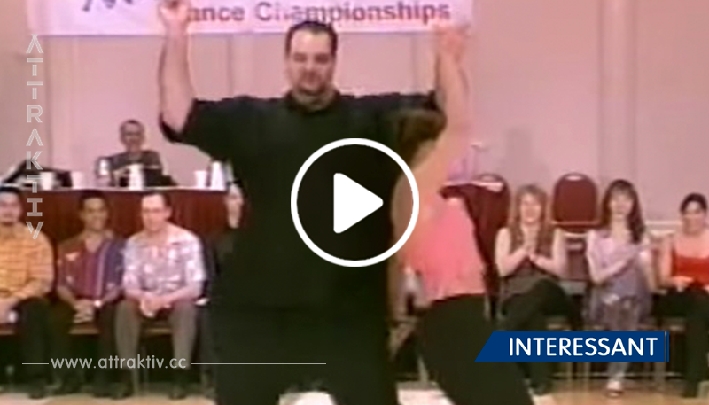 Video: Dicker Mann schlägt Konkurrenz bei Tanzwettbewerb.