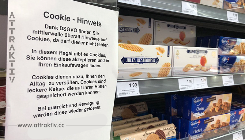 Dieser Warnhinweis zu Cookies ist das lustigste Supermarkt Schild dieser Woche
