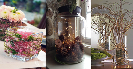 Schaffen Sie aus ihren alten Glaswaren die schönsten Herbstdekorationen für dieses Jahr!