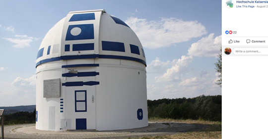 Eine deutsche Sternwarte wird weltberühmt, weil sie aussieht wie R2D2 aus  Star Wars