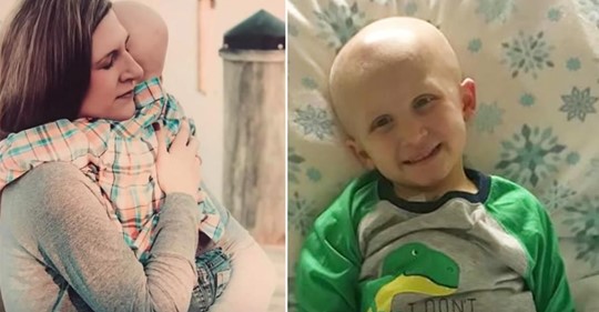 4-jähriger mit Krebs sagt seiner Mutter, dass er im Himmel auf sie warten wird kurz bevor er in ihren Armen stirbt
