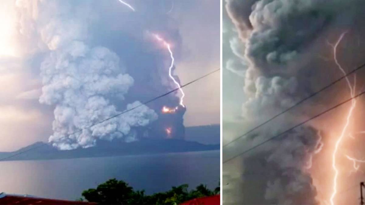 Blitze bei Vulkanausbruch: Bewohner fürchten gefährliche Eruption