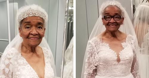 94 jährige Martha Tucker trägt ‘verbotenes’ Hochzeitskleid