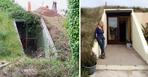 Sind die Preise der Häuser heutzutage zu teuer …? Diese Frau verwandelt einen alten Bunker in ein schönes Haus!