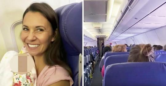 Paar fliegt mit frisch adoptiertem Baby nach Hause, als die Passagiere im Flugzeug anfangen zu jubeln