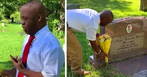 Unglaublich: Junge mit Behinderung teilt rührenden Abschlussmoment am Grab seiner Mutter